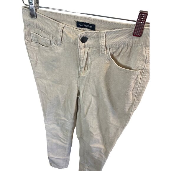 Needle and Cloth Tan Cream Skinny Ankle Corduroy Pants Sz 4P - Picture 4 of 7